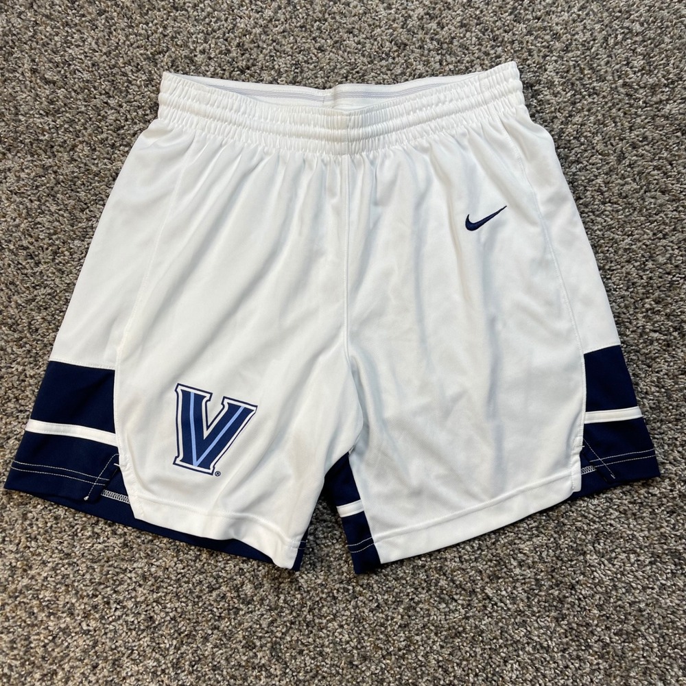 Nike Men’s White and Navy Athletic Shorts with Villanova V Logo